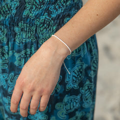 All White Beaded String bracelet