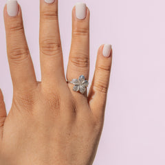 Big Plumeria Flower Ring