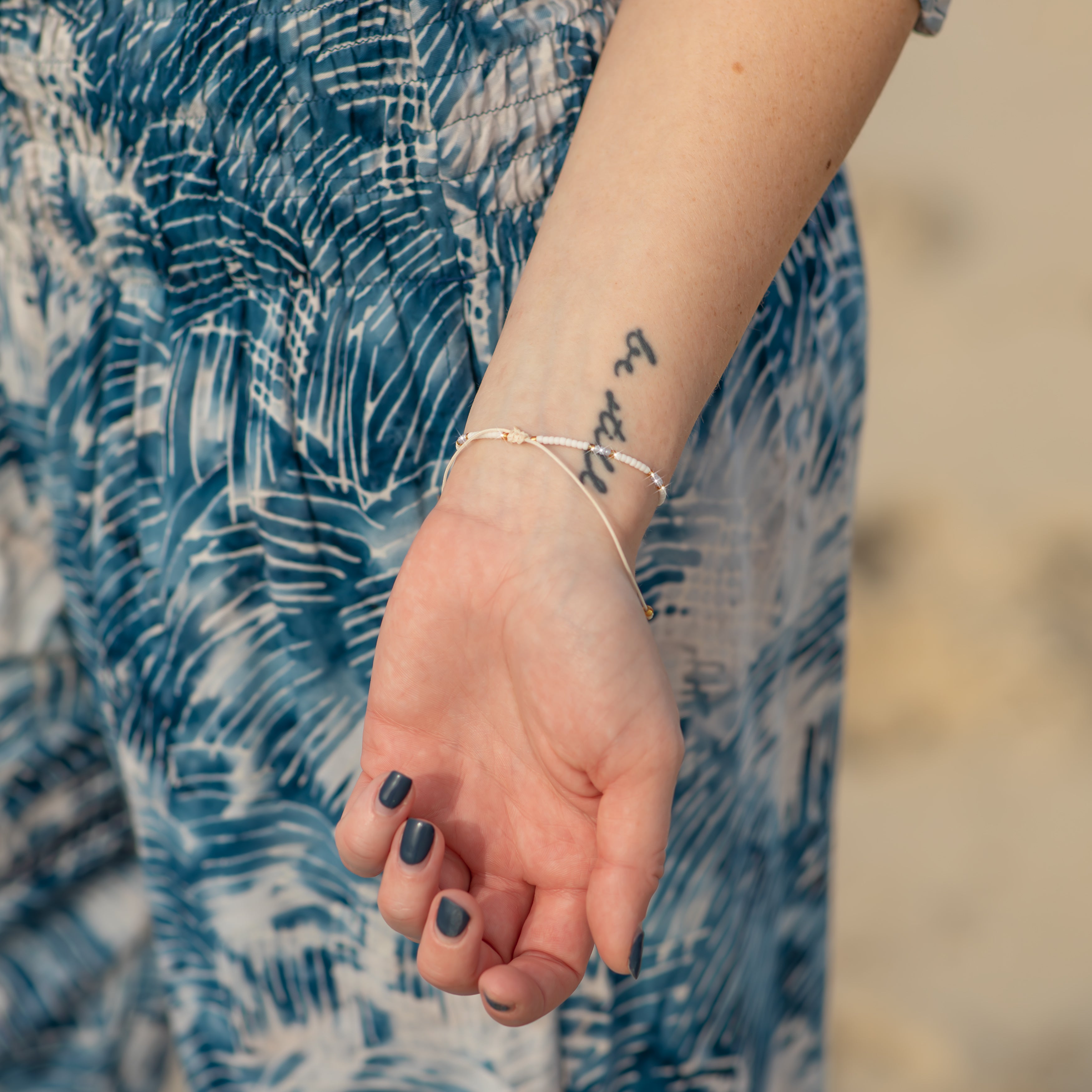 Ocean Breeze Beaded String Bracelet