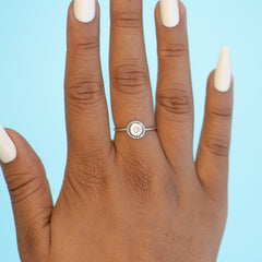 Clear Quartz Circle Ring