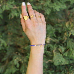 Ocean Depths Beaded String Bracelet